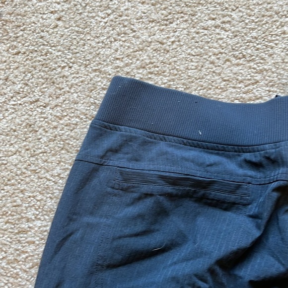 Athleta Athleisure Dark Grey Pull On Draw Cord Pant Wide Leg Sz 14P Active - Picture 11 of 15